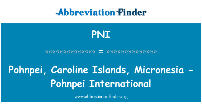 PNI: Pohnpei, Caroline saared, Mikroneesia - Pohnpei International