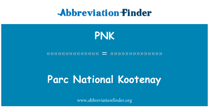 PNK: Parc National Kootenay