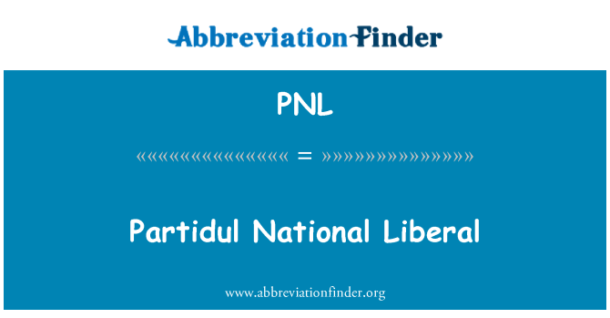 PNL: Liberal nasyonal Partidul
