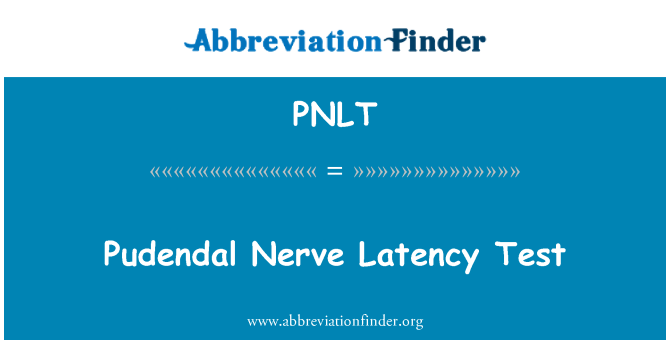 PNLT: Pudendus Nerve søvnlatens Test