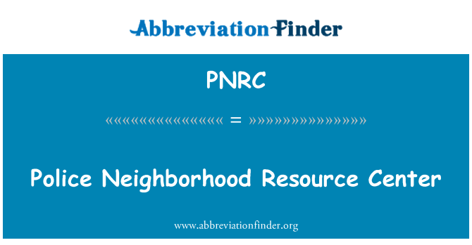 PNRC: Pusat Sumber polis kejiranan
