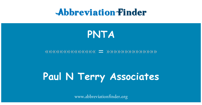 PNTA: Paul N Terry Associates