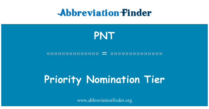 PNT: Prioritní nominace vrstva