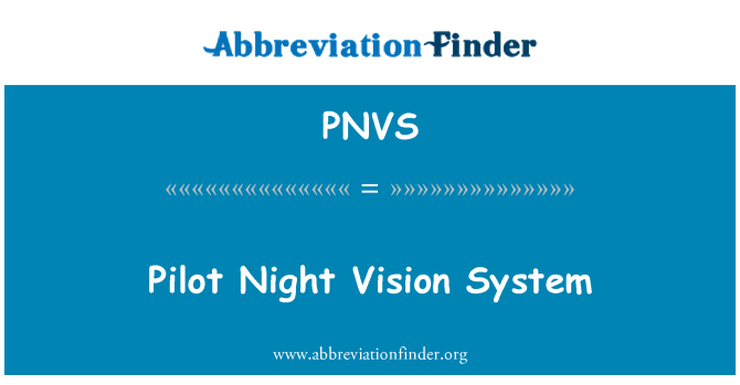 PNVS: Sistèm vizyon lannwit pilòt