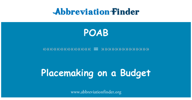 POAB: Placemaking sou yon bidjè