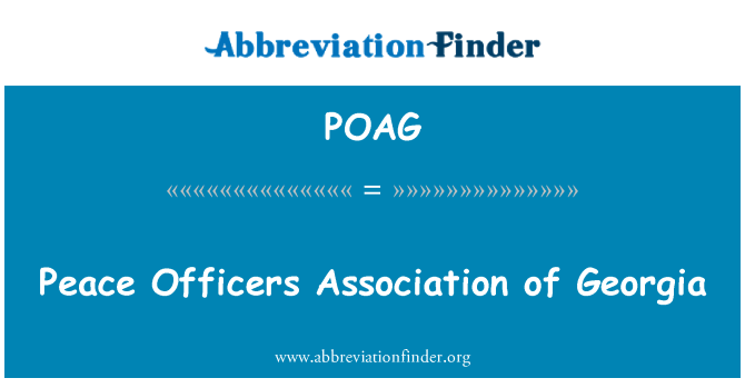 POAG: Peace Officers Association of Georgia