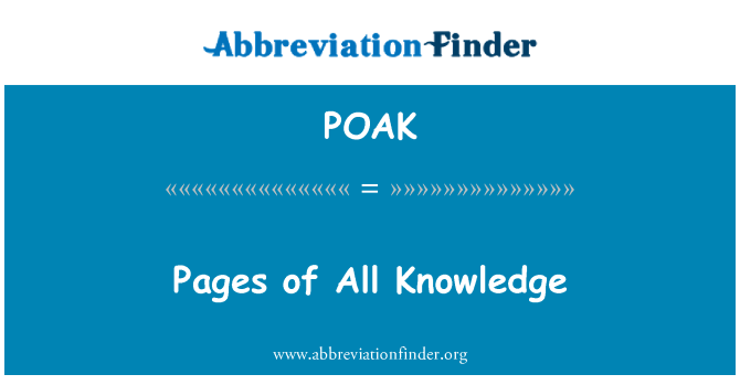 POAK: Pages of All Knowledge