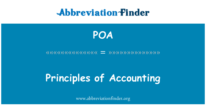 POA: Prinsipper Accounting