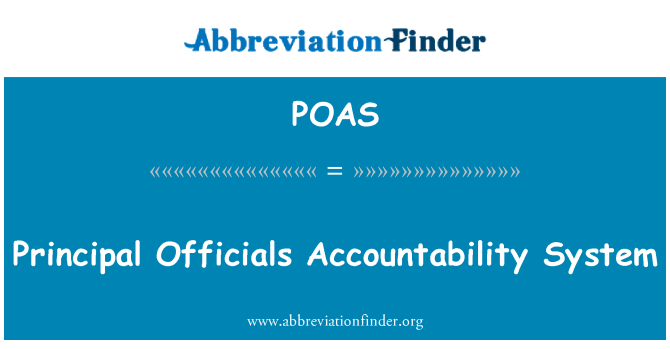POAS: Sistema di responsabilità principali funzionari