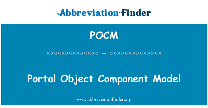 POCM: Portal-Komponenten-Objektmodell