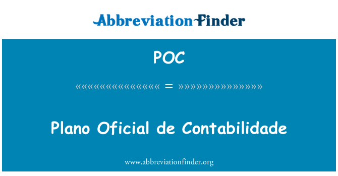 POC: Plano, Oficial de Contabilidade