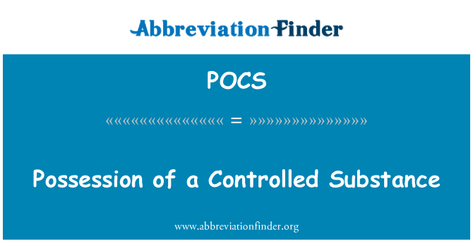 POCS: 藏有受管制物质