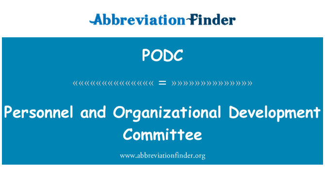 PODC: Personnel and Organizational Development Committee