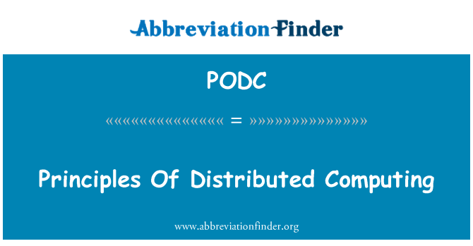 PODC: Principios de computación distribuida