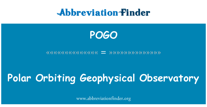 POGO: Polar orbiidi geofüüsika observatoorium