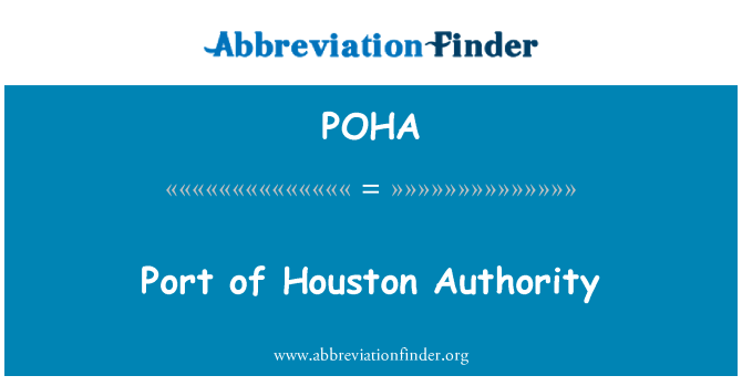 POHA: Port of Houston asutus
