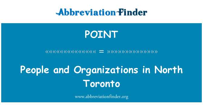 POINT: Lidé a organizace v Severní Toronto