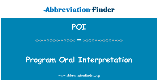 POI: Program interpretasi lisan