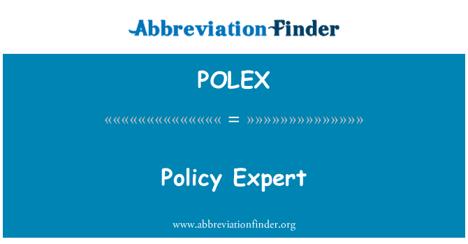 POLEX: Ekspè politik