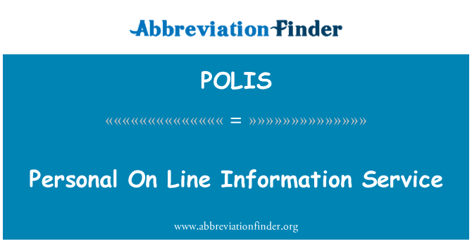 POLIS: Personnel de Service en ligne d'informations