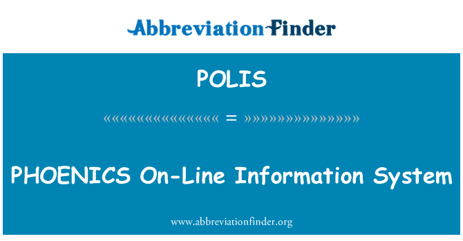 POLIS: Sistema de información on-line de PHOENICS