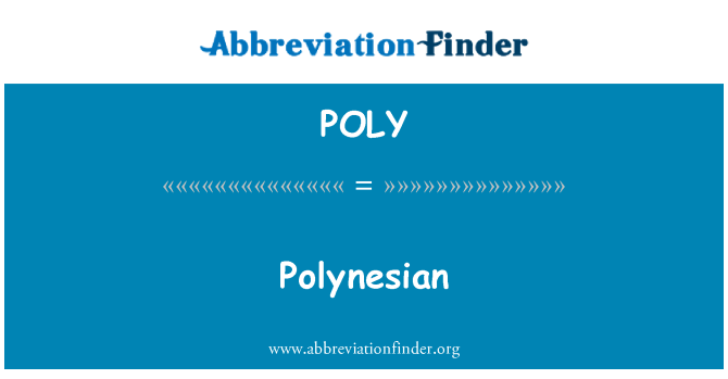 POLY: Polynéský
