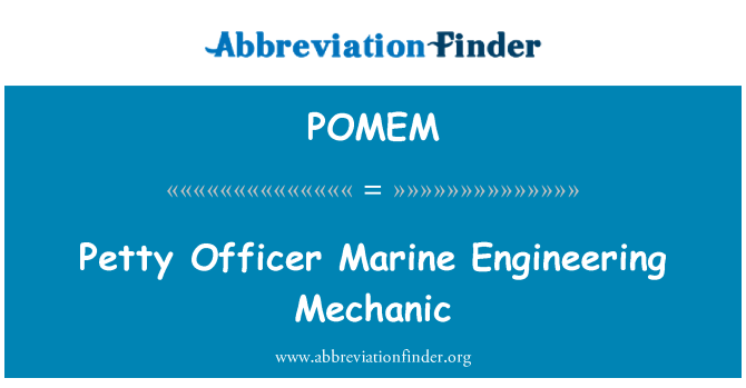 POMEM: Sergeant Marine Engineering mekaniker