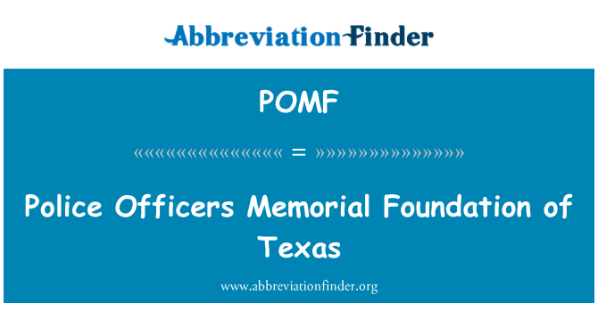 POMF: Pegawai-pegawai polis Memorial penubuhan Texas