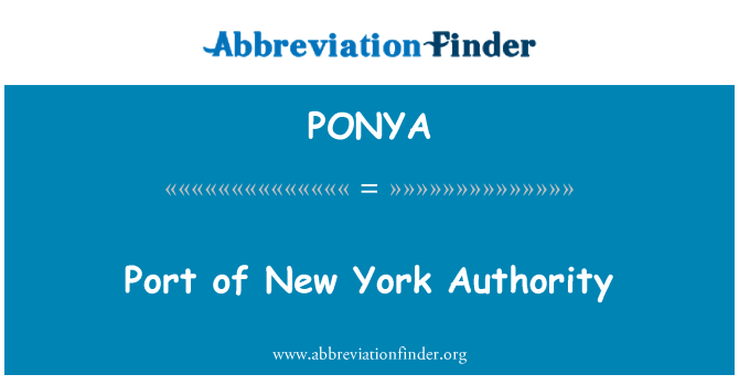 PONYA: Otorite pò de New York
