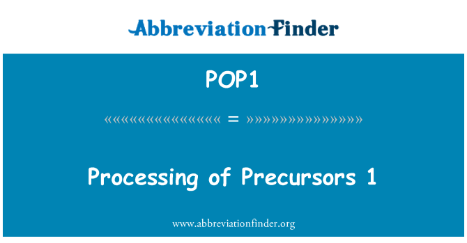 POP1: Ipproċessar ta ' prekursuri 1