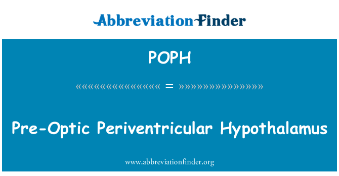 POPH: Optic pre Periventricular Hypothalamus