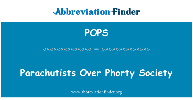 POPS: Parachutists ผ่านสังคม Phorty