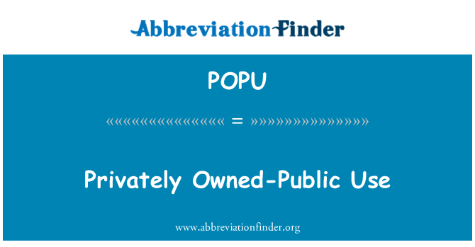 POPU: Prywatnie posiadanych publicznego użytku