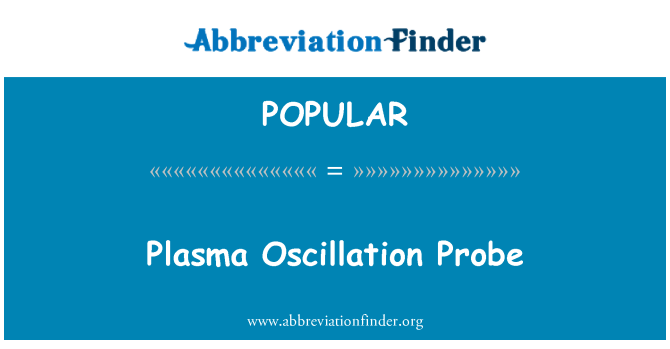 POPULAR: Sonda d'oscil·lació de plasma