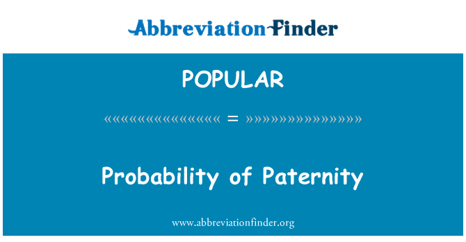 POPULAR: Probabilitat de paternitat