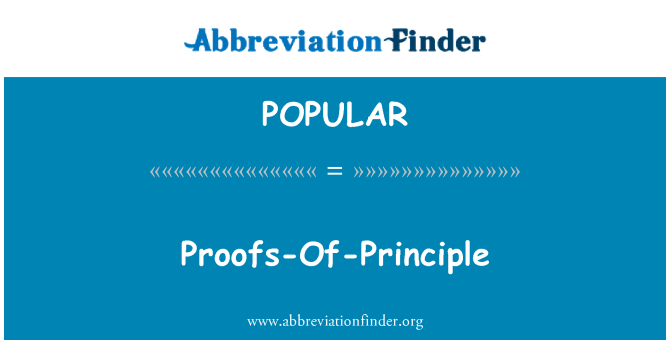 POPULAR: Prèv prensip
