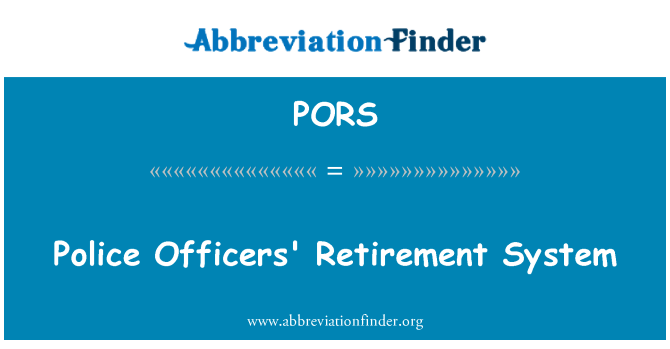 PORS: Sistemul de pensionare ofiţeri de poliţie