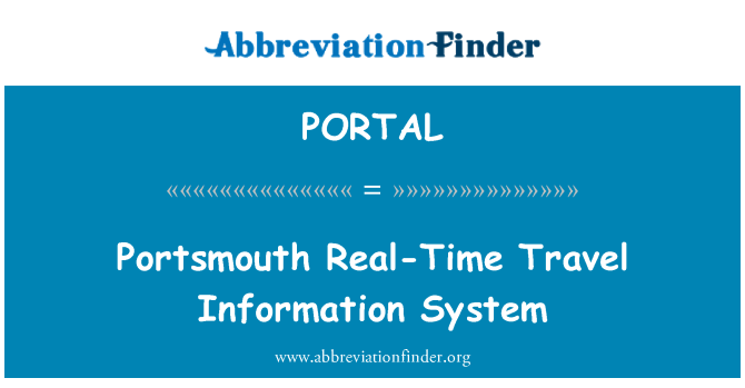 PORTAL: Portsmouth gerçek zamanlı seyahat bilgi sistemi