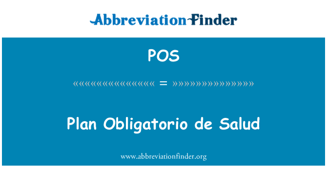 POS: Terv szükséges de Salud