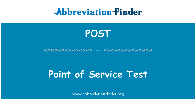 POST: Punt de servei prova