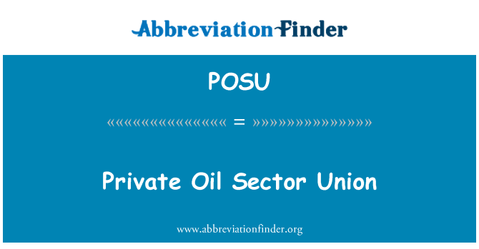 POSU: Súkromné ropný sektor únie