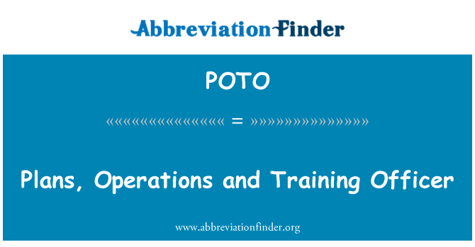 POTO: Plans, operacions i entrenament d'oficials