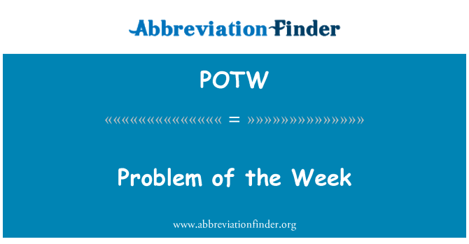 POTW: Πρόβλημα της εβδομάδας