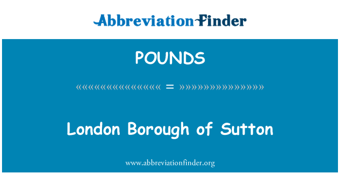 POUNDS: Municipio de Sutton