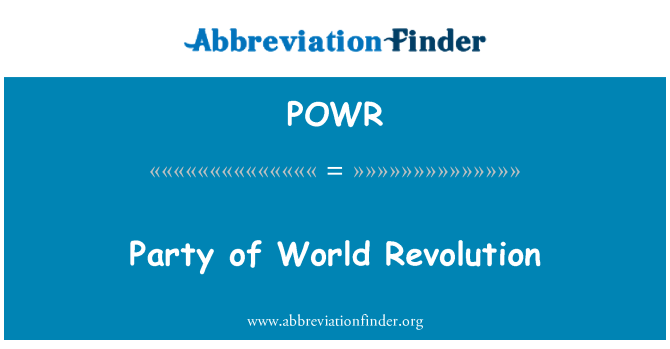 POWR: Strana světové revoluce
