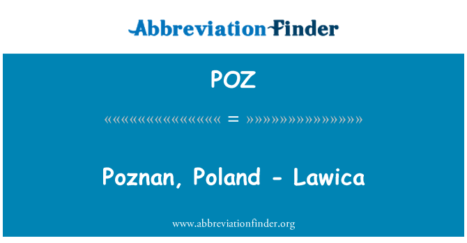 POZ: Poznan, Polen - Lawica