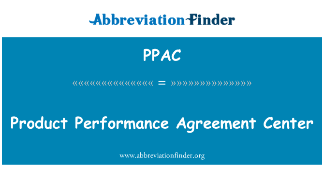 PPAC: Pwodwi pèfòmans akò sant