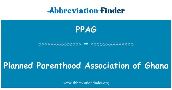 PPAG: جمعية تنظيم الأسرة من غانا