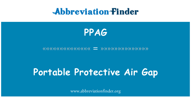 PPAG: Fwlch aer amddiffynnol cludadwy