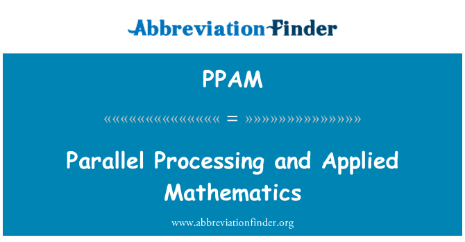 PPAM: Elaborazione parallela e matematica applicata